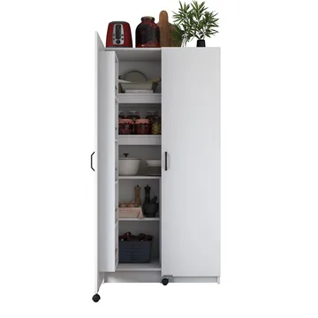 Flerbruksskap Wallxpert Kira hylle (90 x 180 x 42 cm) Hvit - Hvit - Oppbevaring - Skap - Oppbevaringsskap