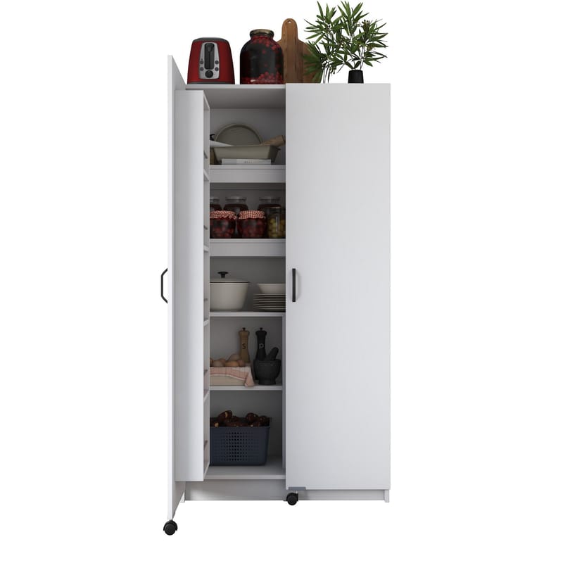 Flerbruksskap Wallxpert Kira hylle (90 x 180 x 42 cm) Hvit - Hvit - Oppbevaring - Skap - Oppbevaringsskap