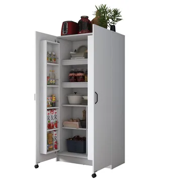 Flerbruksskap Wallxpert Kira hylle (90 x 180 x 42 cm) Hvit - Hvit - Oppbevaring - Skap - Oppbevaringsskap