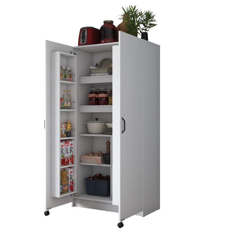 Flerbruksskap Wallxpert Kira hylle (90 x 180 x 42 cm) Hvit - Hvit - Oppbevaring - Skap - Oppbevaringsskap