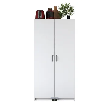Flerbruksskap Wallxpert Kira hylle (90 x 180 x 42 cm) Hvit - Hvit - Oppbevaring - Skap - Oppbevaringsskap