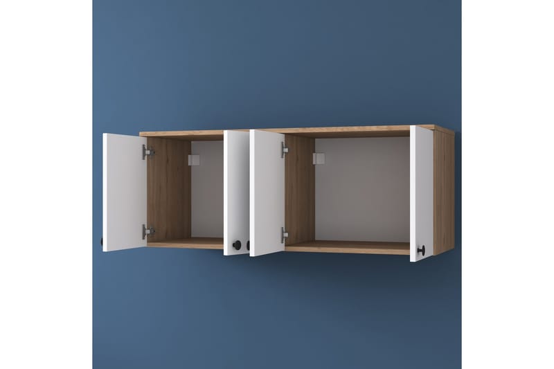 Frostine Overskap - Valnøtt/Hvit - Oppbevaring - Skap - Oppbevaringsskap