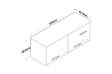 Frostine Overskap - Valnøtt/Hvit - Oppbevaring - Skap - Oppbevaringsskap