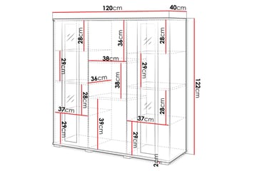 Gammelt Highboard - Blå - Oppbevaring - Skap - Oppbevaringsskap