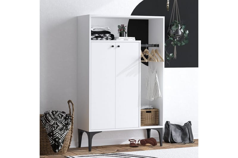 Gedalia Skoskap 90 cm - Hvit - Oppbevaring - Skap - Oppbevaringsskap