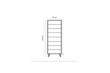 Gelsgan Skoskap 50 cm - Hvit - Oppbevaring - Skap - Oppbevaringsskap