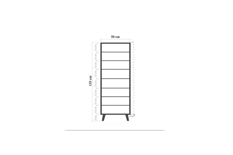 Gelsgan Skoskap 50 cm - Hvit - Oppbevaring - Skap - Oppbevaringsskap