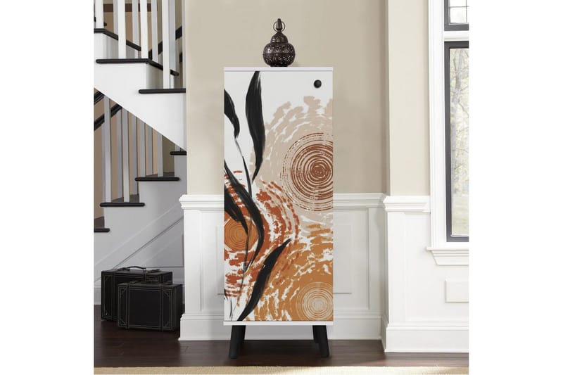 Gelsgan Skoskap 50 cm - Hvit/Sort - Oppbevaring - Skap - Oppbevaringsskap