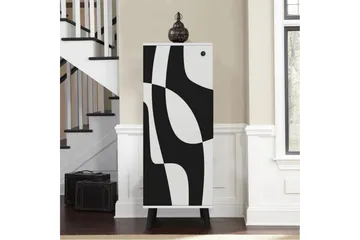 Gelsgan Skoskap 50 cm - Hvit/Sort - Oppbevaring - Skap - Oppbevaringsskap