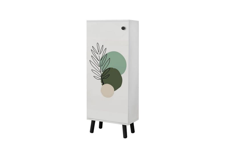 Gelsgan Skoskap 50 cm, Hvit/Sort