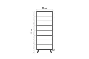 Gelsgan Skoskap 50 cm - Hvit/Sort - Oppbevaring - Skap - Oppbevaringsskap
