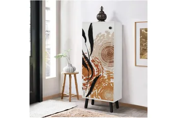 Gelsgan Skoskap 50 cm - Hvit/Sort - Oppbevaring - Skap - Oppbevaringsskap