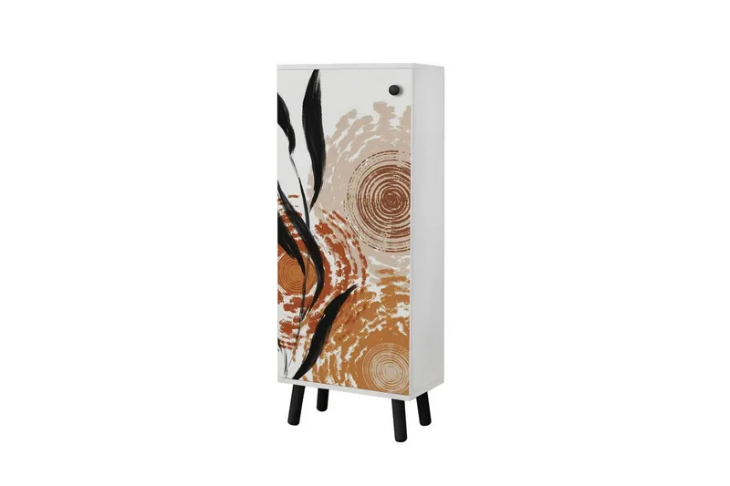 Gelsgan Skoskap 50 cm, Hvit/Sort