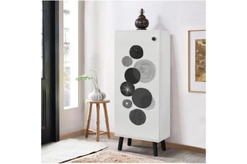 Gelsgan Skoskap 50 cm - Hvit/Sort - Oppbevaring - Skap - Oppbevaringsskap