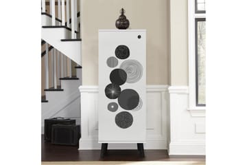 Gelsgan Skoskap 50 cm - Hvit/Sort - Oppbevaring - Skap - Oppbevaringsskap