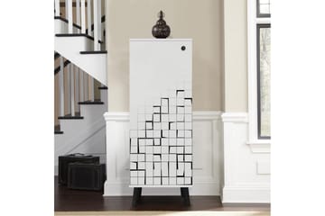 Gelsgan Skoskap 50 cm - Hvit/Sort - Oppbevaring - Skap - Oppbevaringsskap