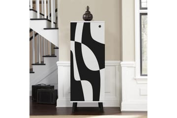 Gelsgan Skoskap 50 cm - Hvit/Sort - Oppbevaring - Skap - Oppbevaringsskap