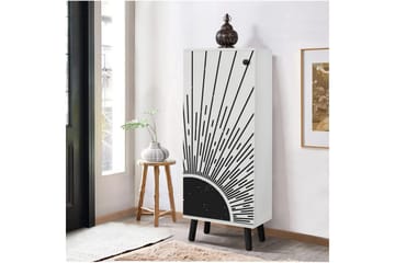 Gelsgan Skoskap 50 cm - Hvit/Sort - Oppbevaring - Skap - Oppbevaringsskap