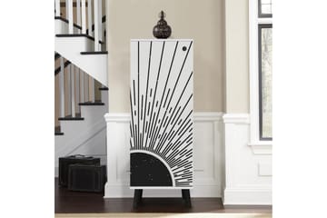 Gelsgan Skoskap 50 cm - Hvit/Sort - Oppbevaring - Skap - Oppbevaringsskap