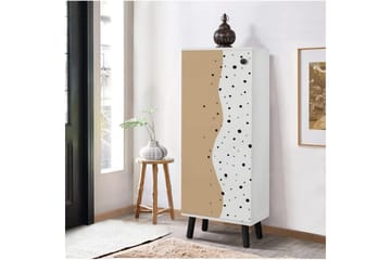 Gelsgan Skoskap 50 cm - Hvit/Sort - Oppbevaring - Skap - Oppbevaringsskap