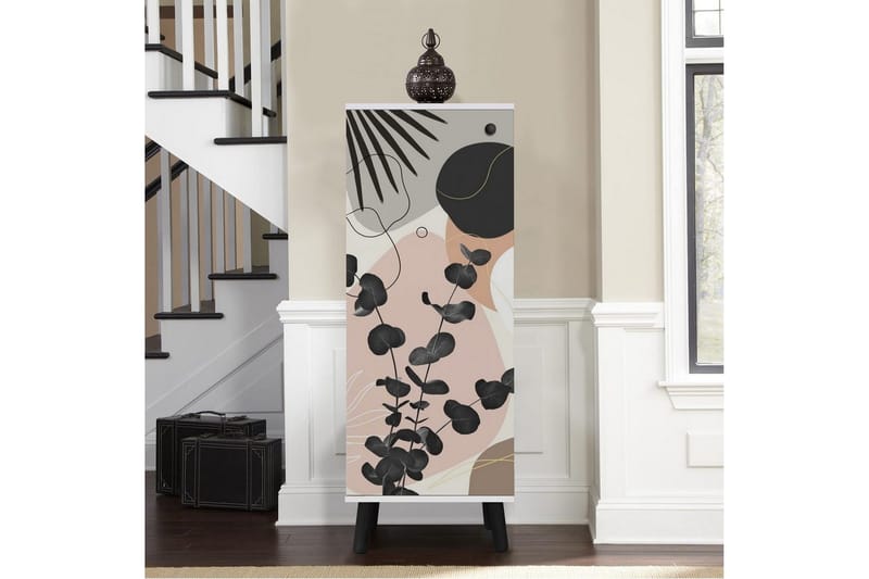 Gelsgan Skoskap 50 cm - Hvit/Sort - Oppbevaring - Skap - Oppbevaringsskap