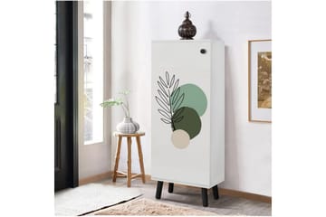 Gelsgan Skoskap 50 cm - Hvit/Sort - Oppbevaring - Skap - Oppbevaringsskap