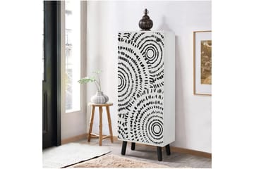 Gelsgan Skoskap 50 cm - Hvit/Sort - Oppbevaring - Skap - Oppbevaringsskap