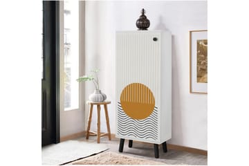 Gelsgan Skoskap 50 cm - Hvit/Sort - Oppbevaring - Skap - Oppbevaringsskap