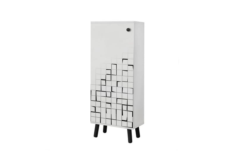 Gelsgan Skoskap 50 cm, Hvit/Sort