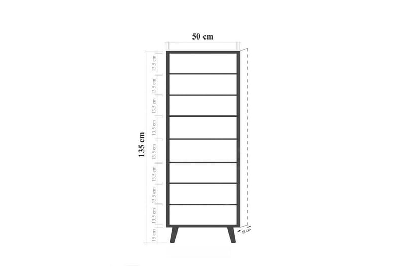Gelsgan Skoskap 50 cm - Natur - Oppbevaring - Skap - Oppbevaringsskap