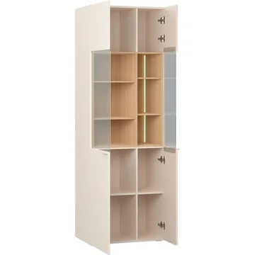 Glasskabinett 4 You Fresh Wide - Sandbeige - Oppbevaring - Skap - Vitrineskap