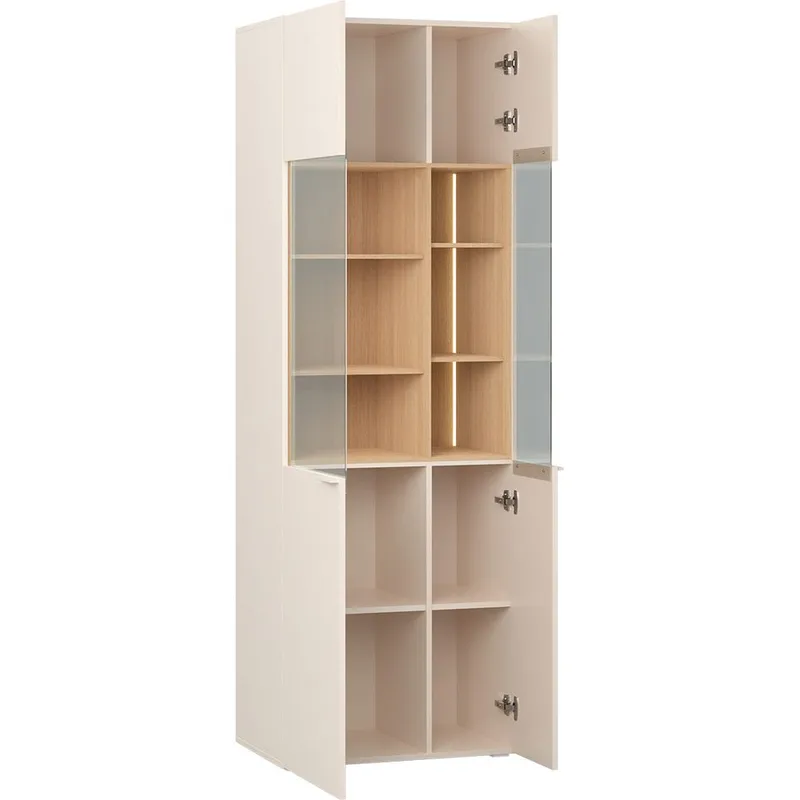 Glasskabinett 4 You Fresh Wide - Sandbeige - Oppbevaring - Skap - Vitrineskap