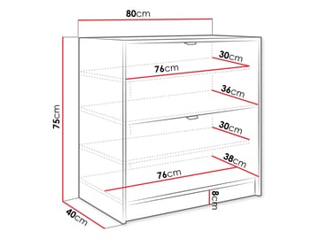 Gudelia Skoskap 80 cm - hvit - Oppbevaring - Skap - Oppbevaringsskap