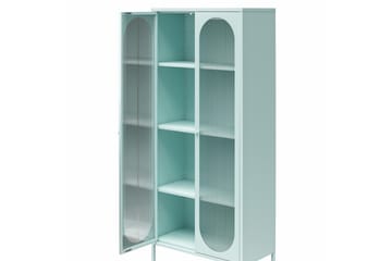 Høyskap Luna Himmelblå - Himmelblå - Oppbevaring - Skap - Vitrineskap