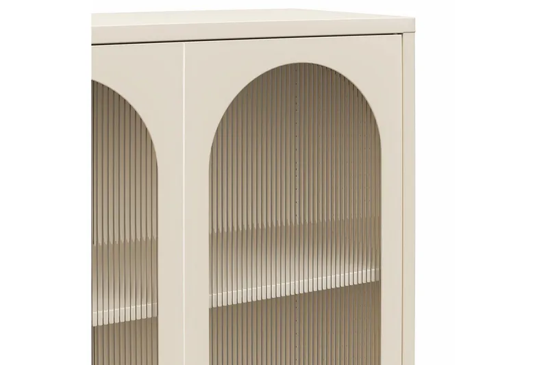 Høyskap Luna Pergament - Pergament - Oppbevaring - Skap - Vitrineskap