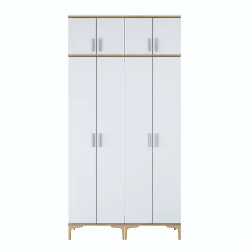 Hallstativ Wallxpert Fenn EA161 (120 x 240 x 37,5 cm) valnøtt hvit - Valnøtt og hvit - Oppbevaring - Skap - Oppbevaringsskap