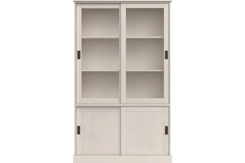 Harry Vitrineskap 115x190 cm - Hvit - Oppbevaring - Skap - Vitrineskap