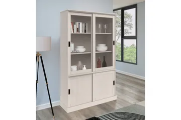 Harry Vitrineskap 115x190 cm - Hvit - Oppbevaring - Skap - Vitrineskap