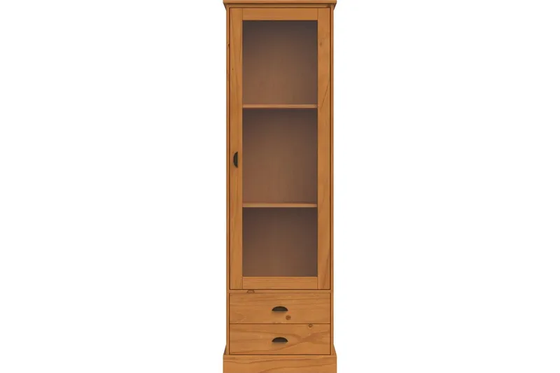 Harry Vitrineskap 55x180 cm - Natur - Oppbevaring - Skap - Vitrineskap