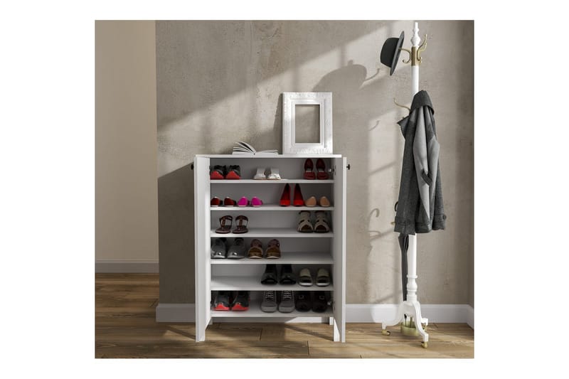 Haviland Skoskap 90 cm - Natur/Hvit - Oppbevaring - Skap - Oppbevaringsskap