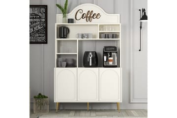 Hazim Barskap 120x202 cm - Gull/Cremehvit - Oppbevaring - Skap - Barskap