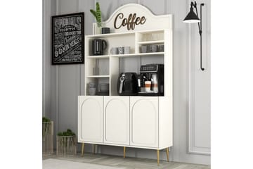 Hazim Barskap 120x202 cm - Gull/Cremehvit - Oppbevaring - Skap - Barskap
