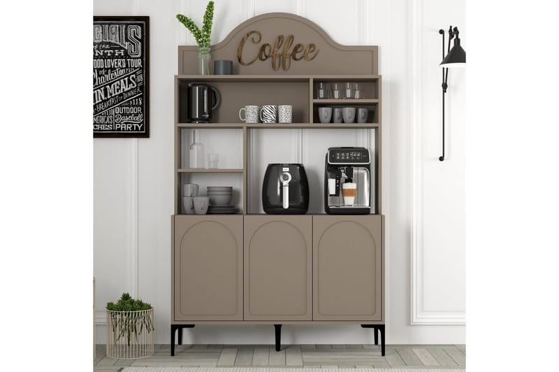 Hazim Barskap 120x202 cm - Multifarget - Oppbevaring - Skap - Barskap