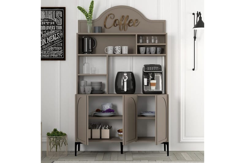 Hazim Barskap 120x202 cm - Multifarget - Oppbevaring - Skap - Barskap