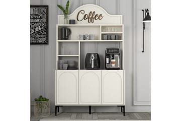 Hazim Barskap 120x202 cm - Svart/Cremehvit - Oppbevaring - Skap - Barskap