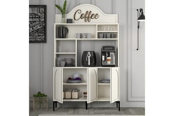 Hazim Barskap 120x202 cm - Svart/Cremehvit - Oppbevaring - Skap - Barskap