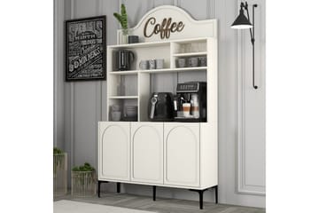Hazim Barskap 120x202 cm - Svart/Cremehvit - Oppbevaring - Skap - Barskap