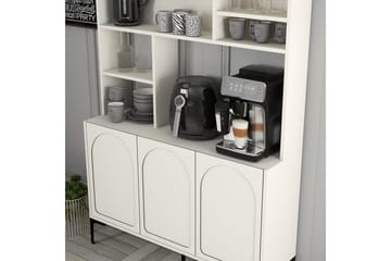 Hazim Barskap 120x202 cm - Svart/Cremehvit - Oppbevaring - Skap - Barskap