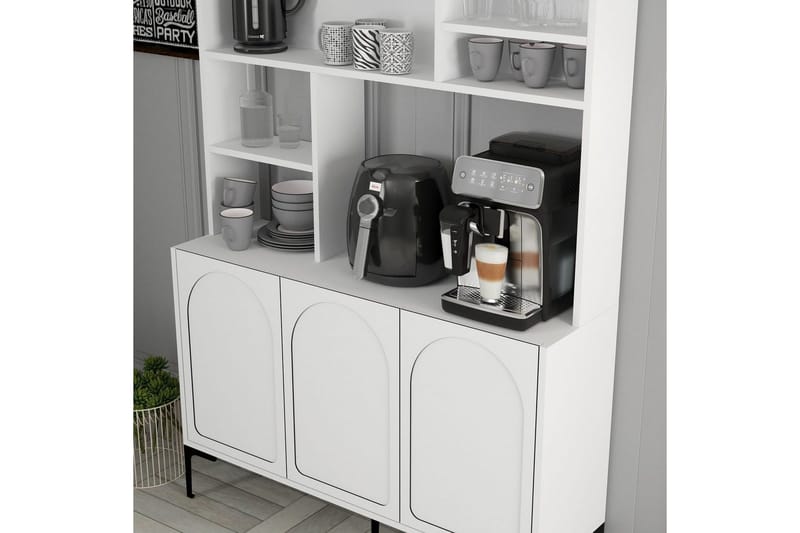 Hazim Barskap 120x202 cm - Svart/Hvit - Oppbevaring - Skap - Barskap
