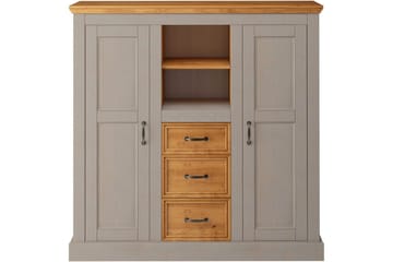 Highboard og skapkommode Loft24 Høyskap Selma grå Grå - Oppbevaring - Skap - Oppbevaringsskap